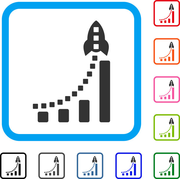 火箭商业柱状图框架图标图片下载
