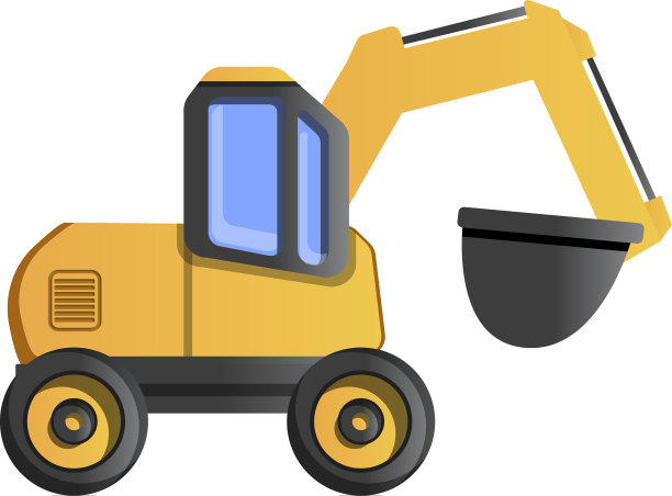 采石场机器图标卡通风格图片下载