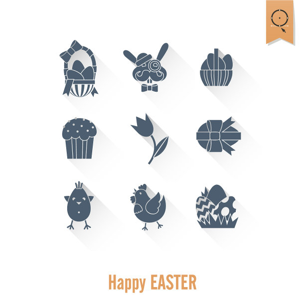 庆祝复活节的图标图片下载