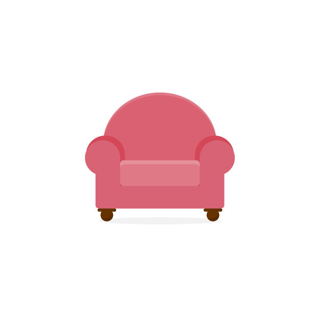 粉色单座舒适沙发家具图片下载