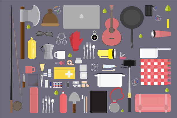 露营用品一套露营用品图片下载