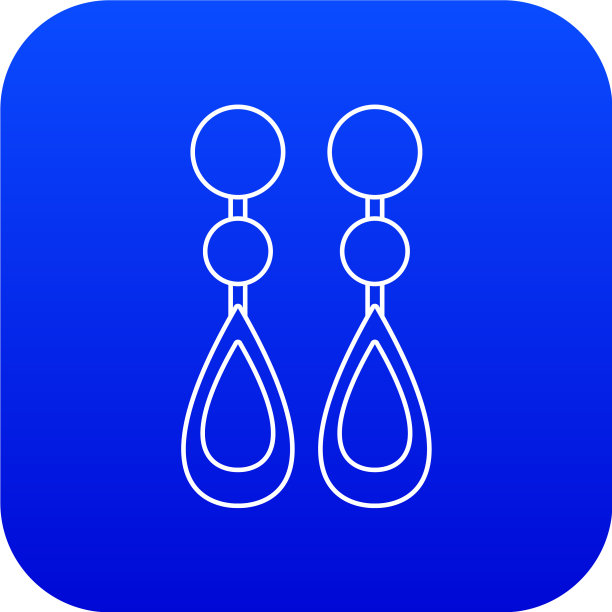 蓝色珍珠耳环图片下载