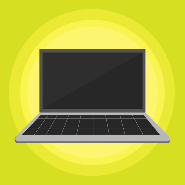 带有键盘和键盘网格设计的个人笔记本电脑图片下载