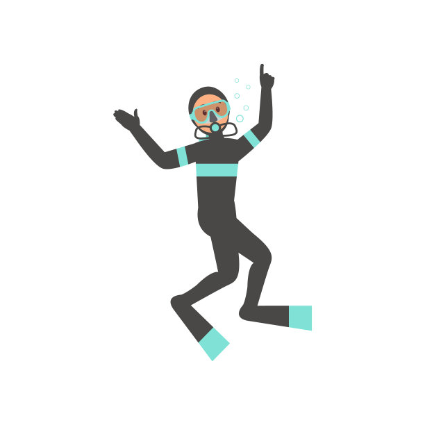 专业潜水员在水下游泳图片下载