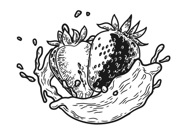 飞溅的牛奶草莓图片下载