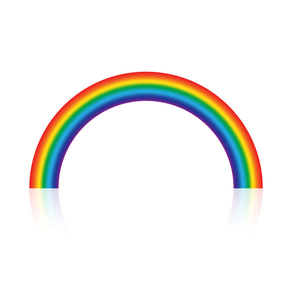 彩虹渐变颜色孤立在白色图片下载