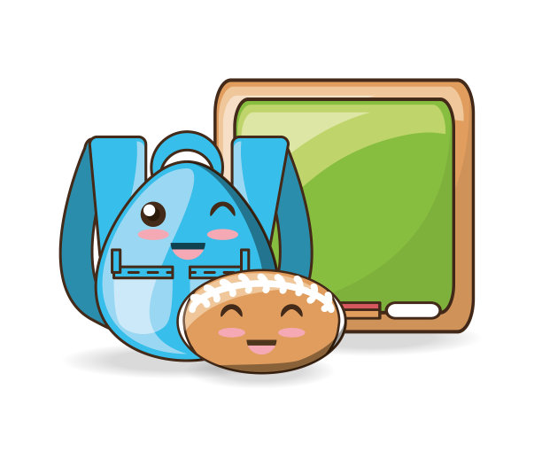 卡哇伊图标学校工具学习教育图片下载