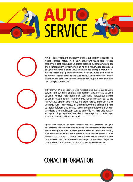 海报模板的自动服务或汽车修理图片下载