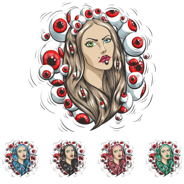 女孩和眼睛图片下载