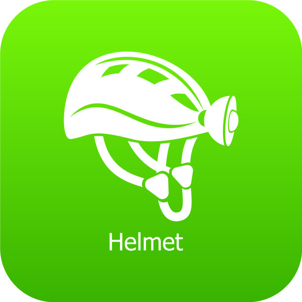 头盔绿色图标图片下载