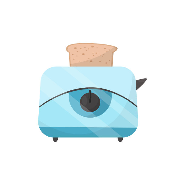 带有新鲜烤面包电器的烤面包机图片下载