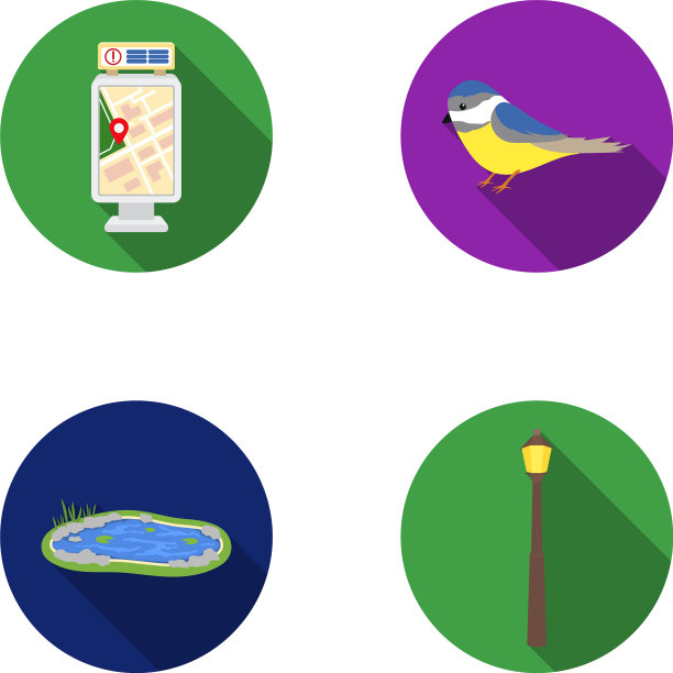 境内规划鸟湖灯杆公园图片下载