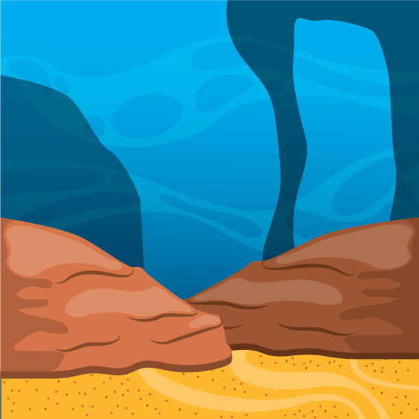 海底景观孤立图标图片下载