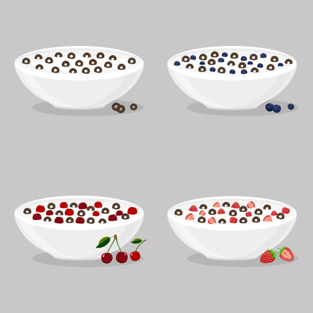 牛奶麦片球的标志图片下载