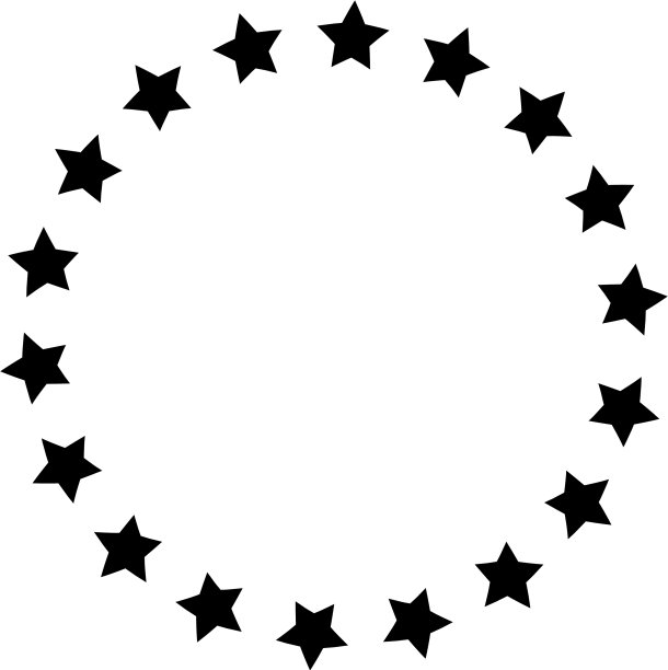 圆形中的星星图片下载