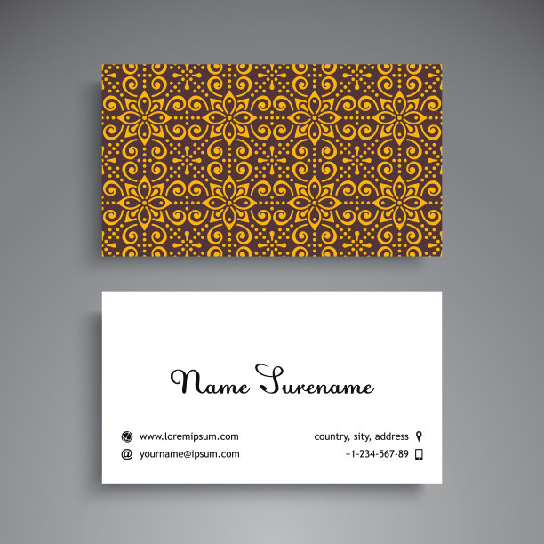 名片复古装饰元素图片下载