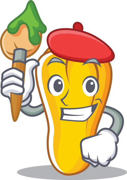 艺术家腰果人物卡通风格图片下载