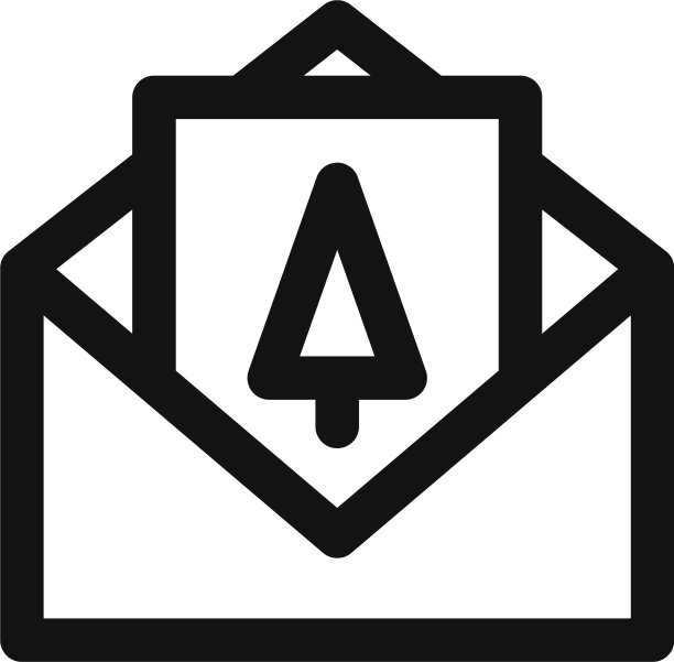 信封里的圣诞卡图标图片下载