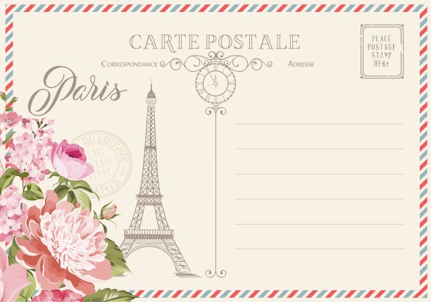 旧空白明信片图片下载