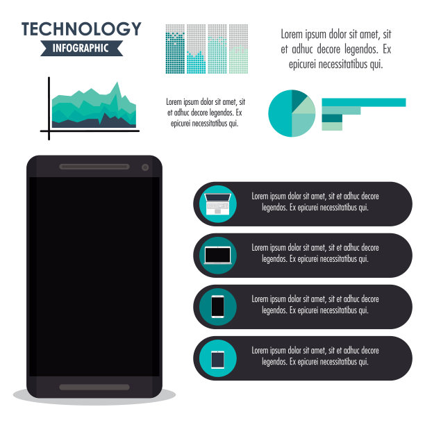 tehnology信息图表的概念图片下载