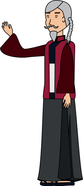 穿着传统服装的中国老人图片下载