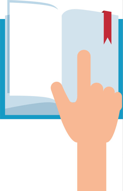 手阅读与教科书孤立的图标图片下载