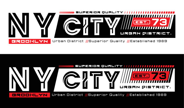 纽约城市布鲁克林排版设计图片下载