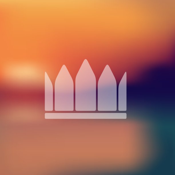 模糊背景上的皇冠图标图片下载