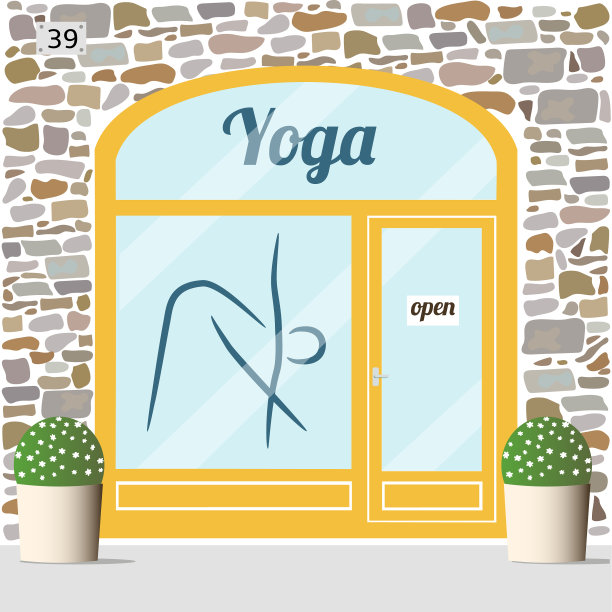 瑜伽中心建筑立面图片下载