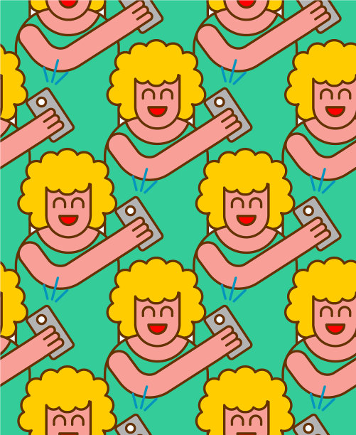 自拍女人模式拍摄自己的照片图片下载