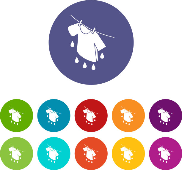 衬衫烘干图标设置颜色图片下载