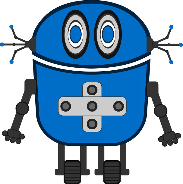 孤立的可爱的机器人图片下载
