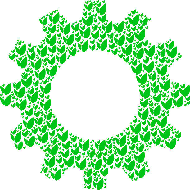 齿轮马赛克花芽图标图片下载