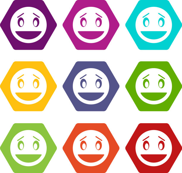 困惑表情设置颜色六面体图片下载