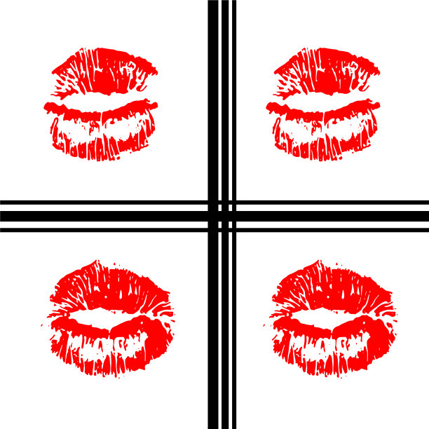 张开嘴的女人嘴唇舌流行艺术风格图片下载