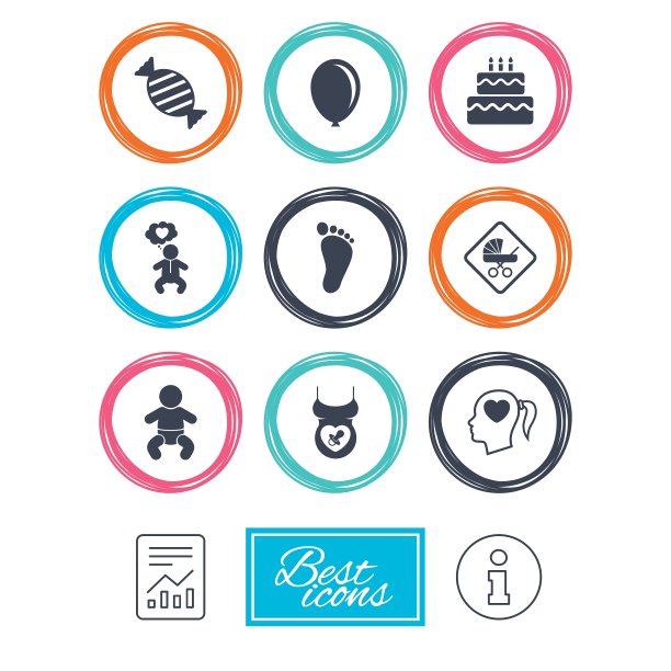 孕妇和婴儿护理图标图片下载