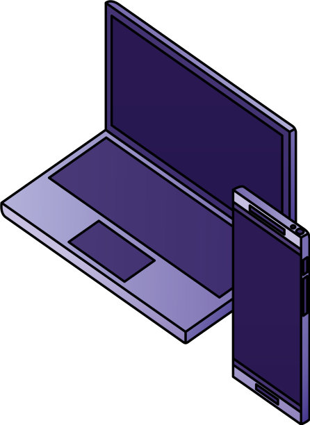 笔记本电脑和智能手机数字设备图片下载