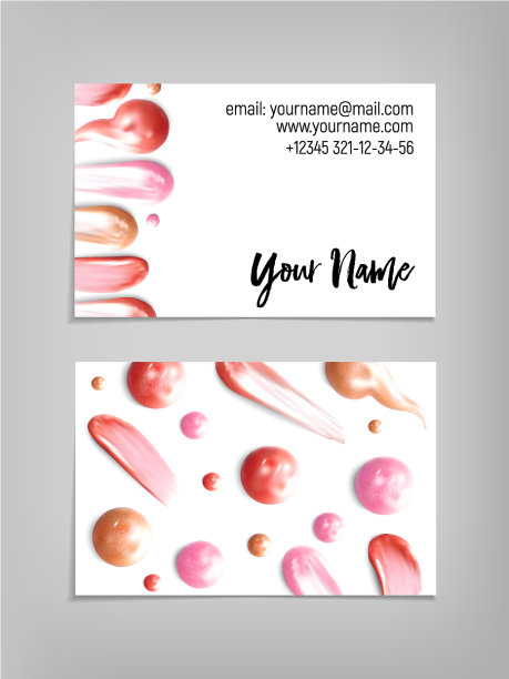 化妆师名片模板图片下载