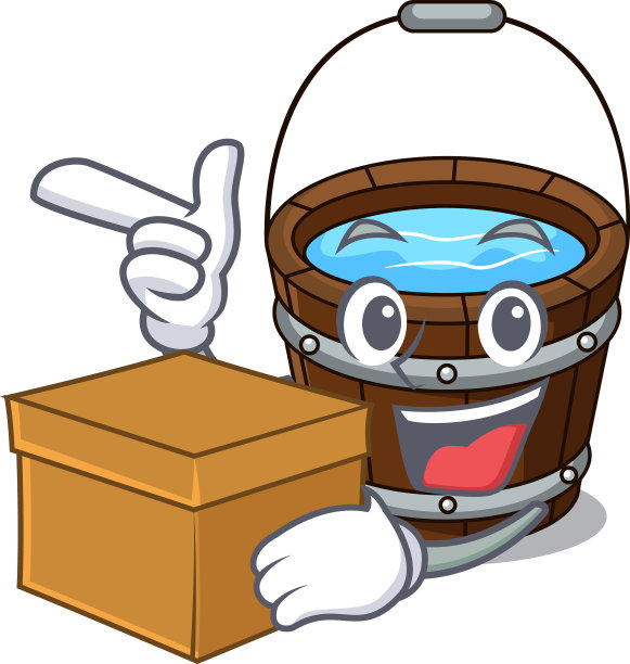 用木箱木桶人物卡通图片下载