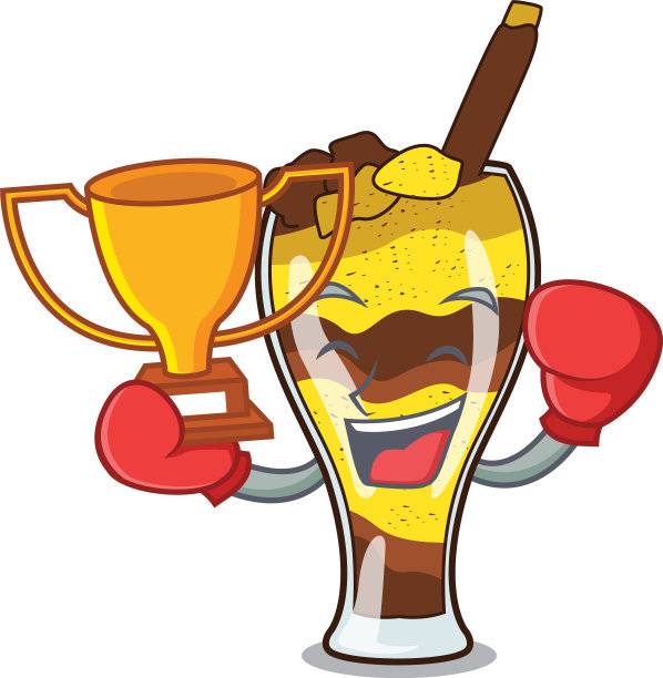 拳击冠军芒果水果吉祥物卡通图片下载