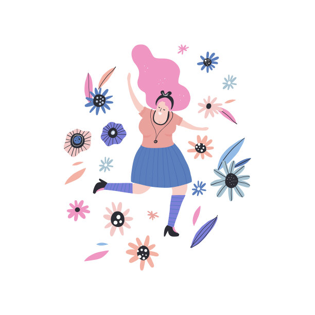 活跃的曲线美的女人图片下载