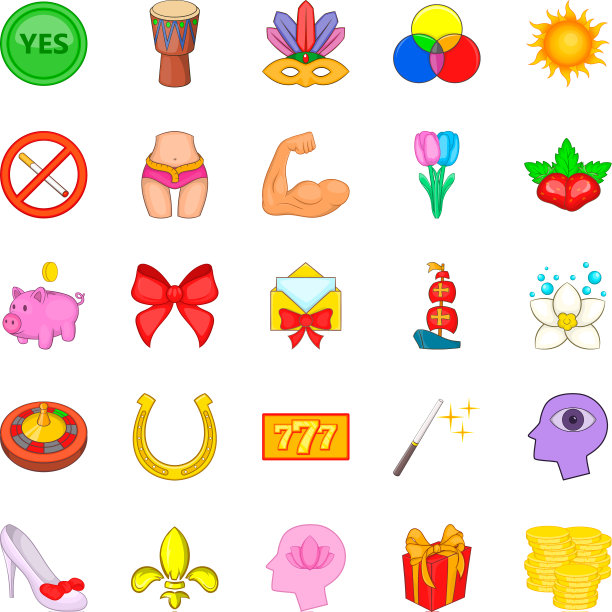 卓越图标设置卡通风格图片下载