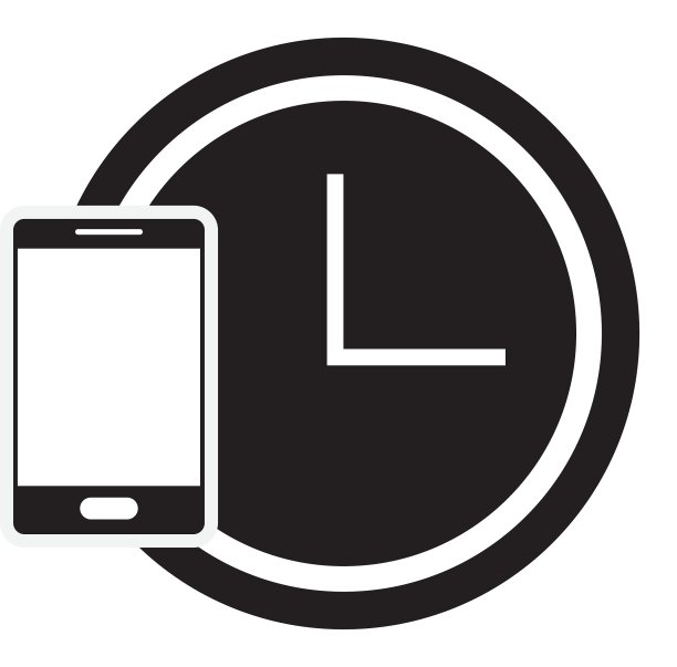 时钟和手机图标图片下载