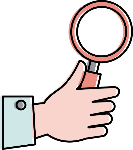 手用放大镜孤立图标图片下载