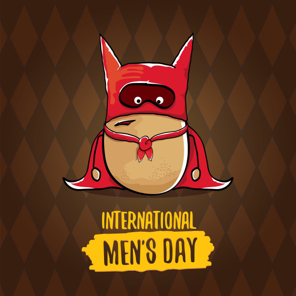 国际男人节卡通问候图片下载