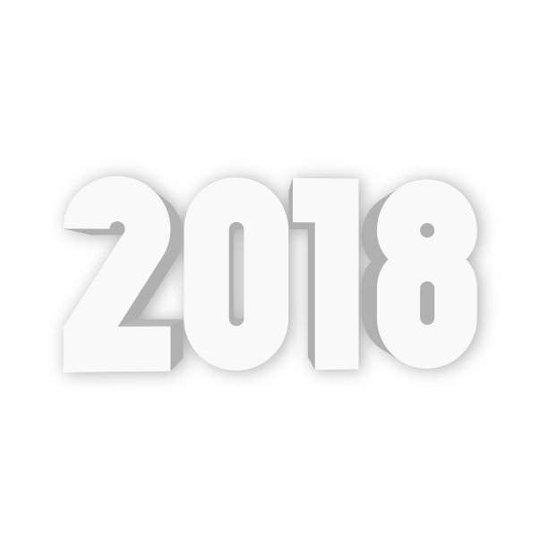 2018快乐新年现代设计元素与图片下载