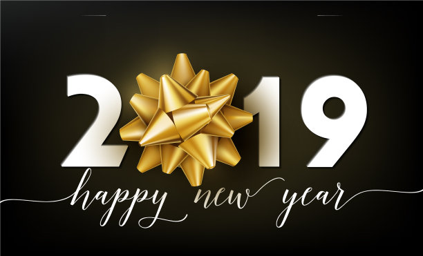 2019年新年背景金灿灿图片下载