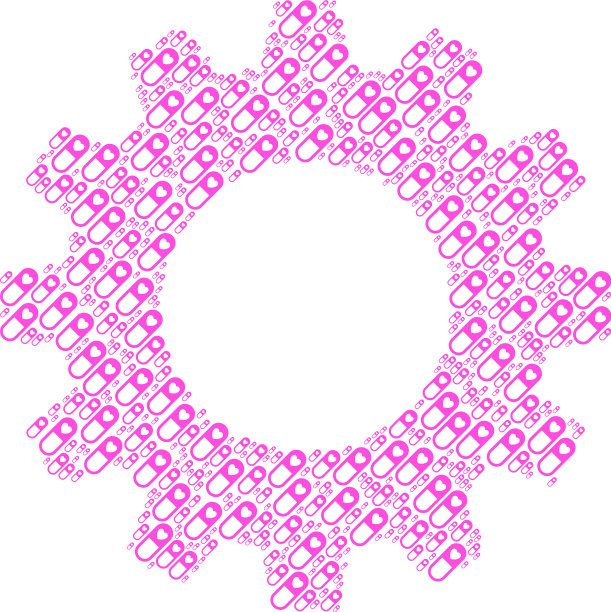 齿轮镶嵌的爱颗粒图标图片下载