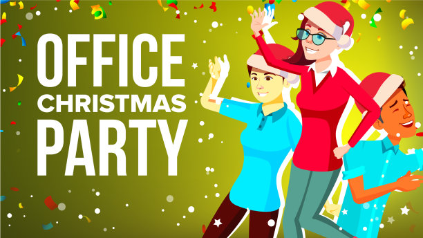 圣诞公司派对，祝大家快乐图片下载