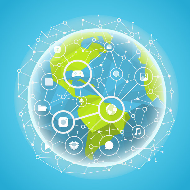 社交媒体网络概念的抽象图片下载